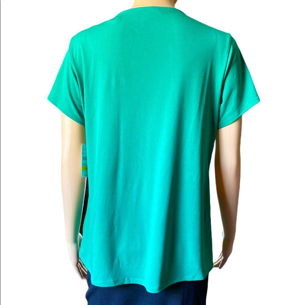 Studio Works Women’s Green Ruffle Blouse Sz M NWT - Picture 5 of 5